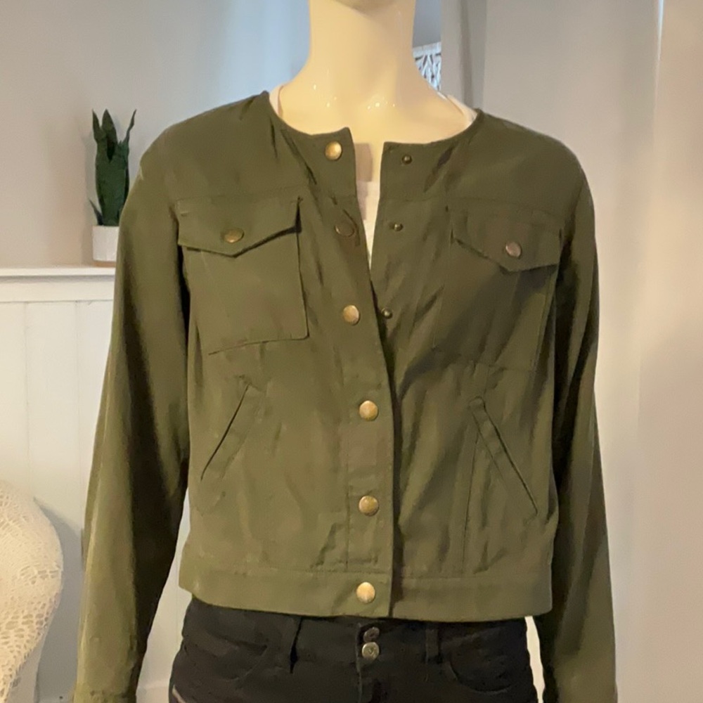 Chaps medium olive jacket